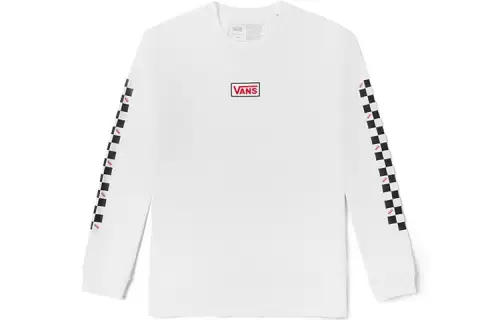 Vans T Shirts Men's White Crew Neck Moderate Straight Fit