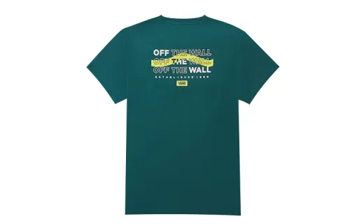 Vans T Shirts Unisex Green Crew Neck Moderate Straight Fit