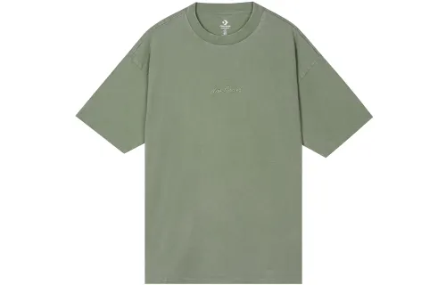 Converse T Shirts Unisex Gray Green Crew Neck Moderate Straight Fit