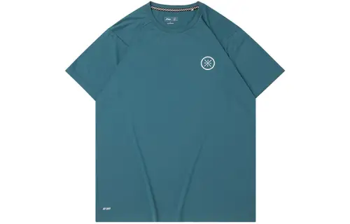 Li Ning Wade Collection T Shirts Men's Dragonfly Green Crew Neck Moderate Straight Fit