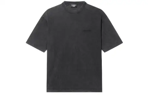 Balenciaga T Shirts Men's Gray Crew Neck Moderate Straight Fit