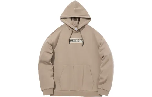 Li Ning Fleece Lined Thermal Pullover Sweatshirt Unisex Gingerbread Brown