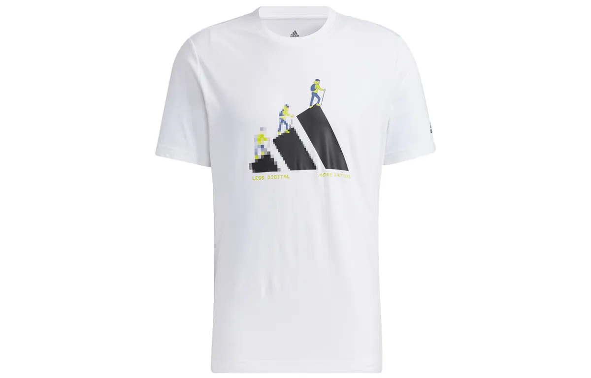 Adidas T-Shirts Unisex White Crew Neck Moderate Straight Fit
