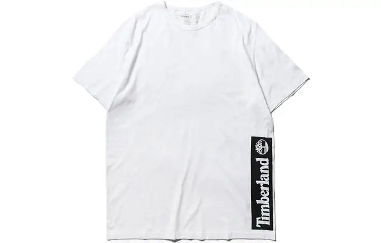 Timberland T Shirts Men's White Crew Neck Moderate