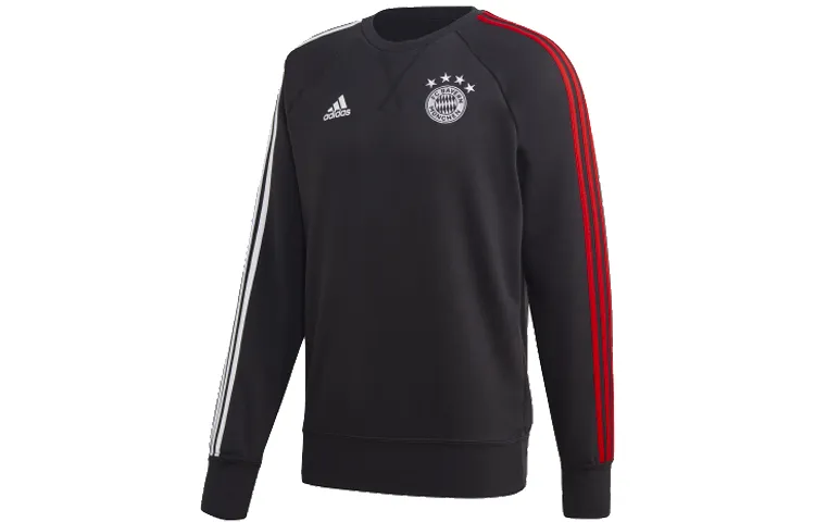 Adidas Sweatshirts Men's Black Crew Neck Moderate Straight Fit