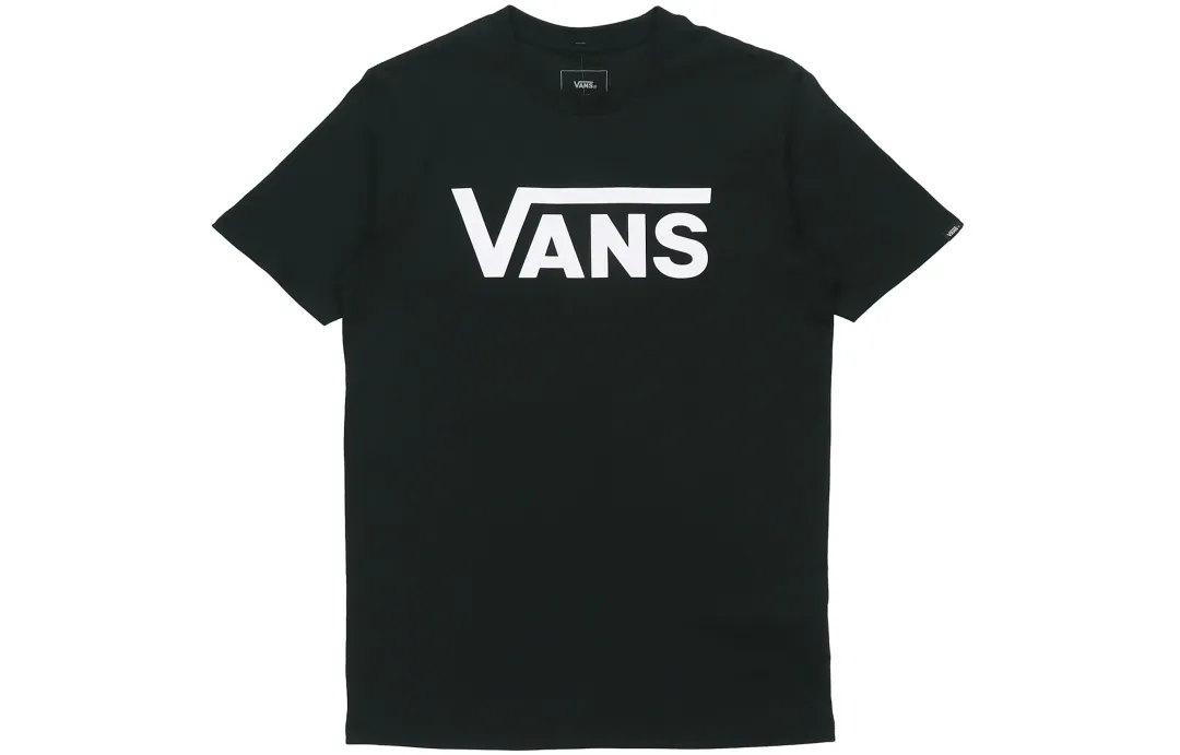 Vans T Shirts Unisex Black Crew Neck Moderate Straight Fit