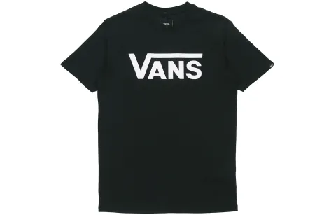Vans T-Shirts Unisex Black Crew Neck Moderate
