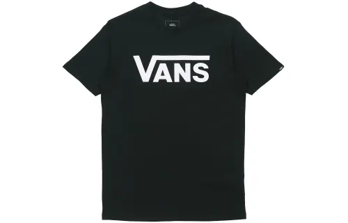 Vans T Shirts Unisex Black Crew Neck Moderate Straight Fit