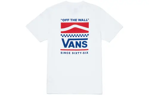 Vans T Shirts Unisex White Crew Neck Moderate Straight Fit