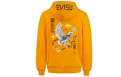EVISU Sweatshirts Men's Hooded Moderate Heavyweight