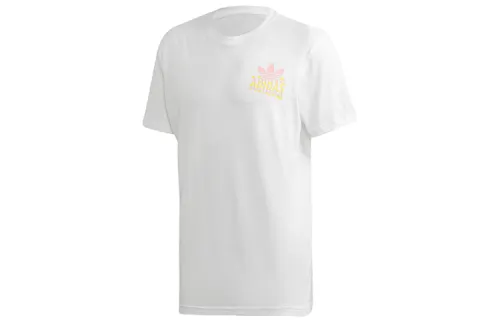 Adidas Originals T Shirts Men's White Crew Neck Moderate Straight Fit