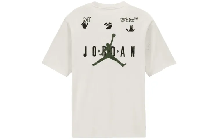 OFF-WHITE X Jordan Logo Embroidered T-shirt Sail
