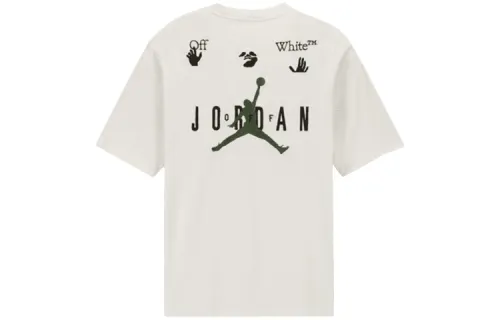OFF-WHITE X Jordan Logo Embroidered T-shirt Sail
