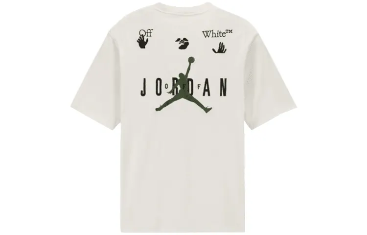 OFF-WHITE X Jordan Logo Embroidered T-shirt Sail
