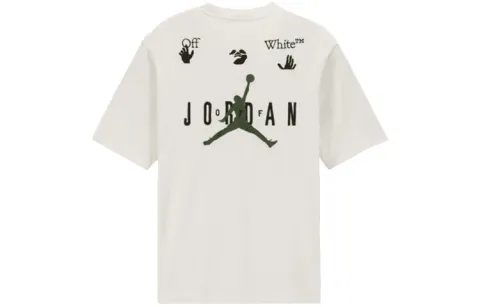 OFF-WHITE X Jordan Logo Embroidered T-shirt Sail