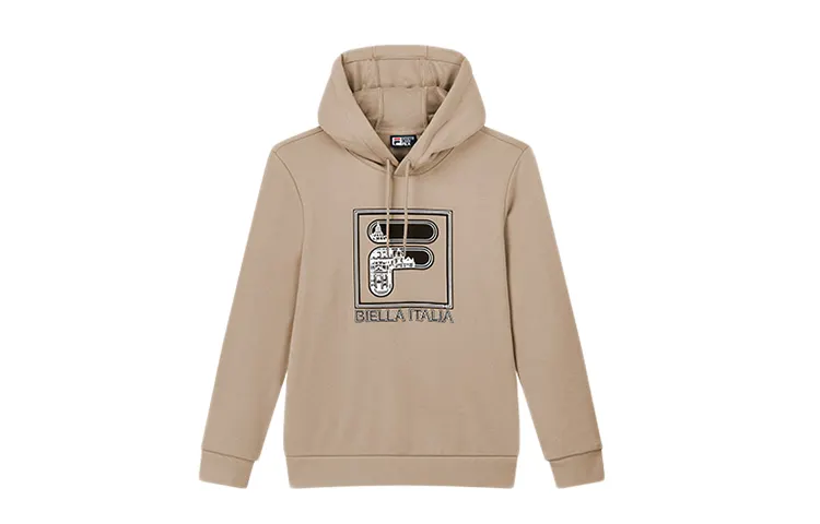FILA Sweatshirts Men's Khaki Hooded Moderate Regular