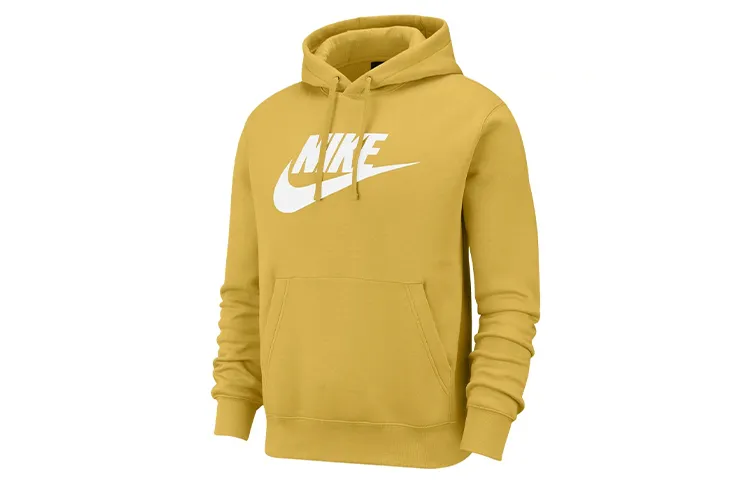 Nike Sweatshirts Men's Sun-Dazed Yellow Hooded Moderate Regular