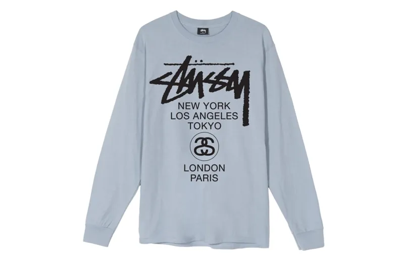 Stussy T Shirts Men's Crew Neck Moderate Straight Fit