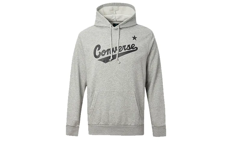Converse Sweatshirts Men's Gray Hooded Moderate Regular