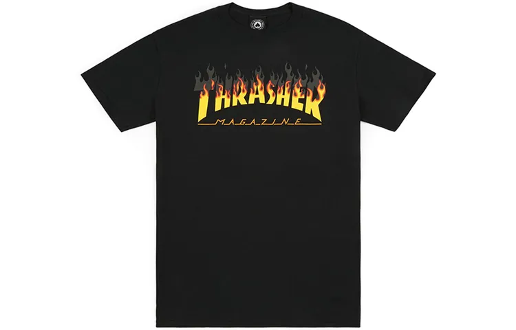 Thrasher T-Shirt US Version Unisex Black