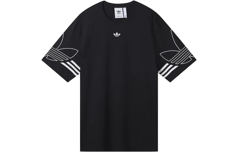Adidas Originals T Shirts Men's Crew Neck Moderate Straight Fit