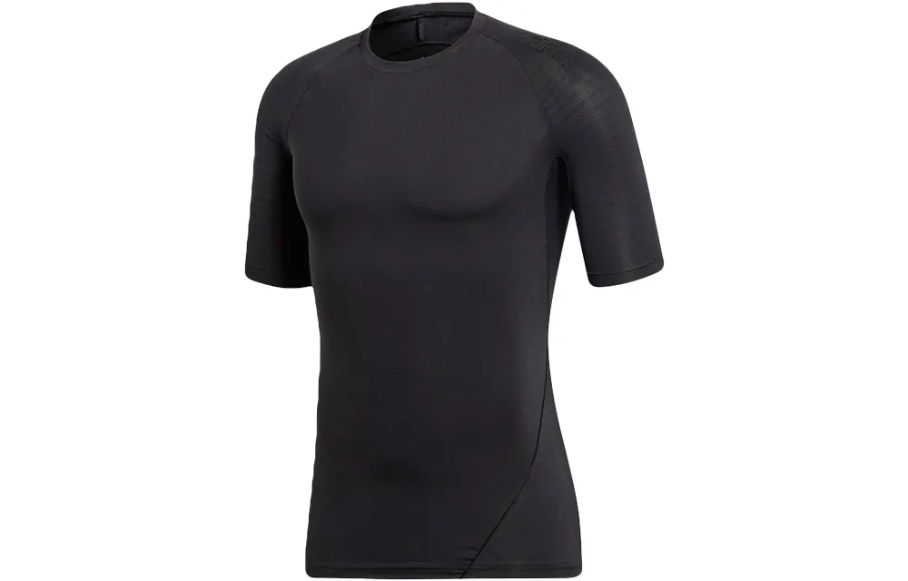 Adidas T-Shirts Men's Black Crew Neck Moderate Straight Fit