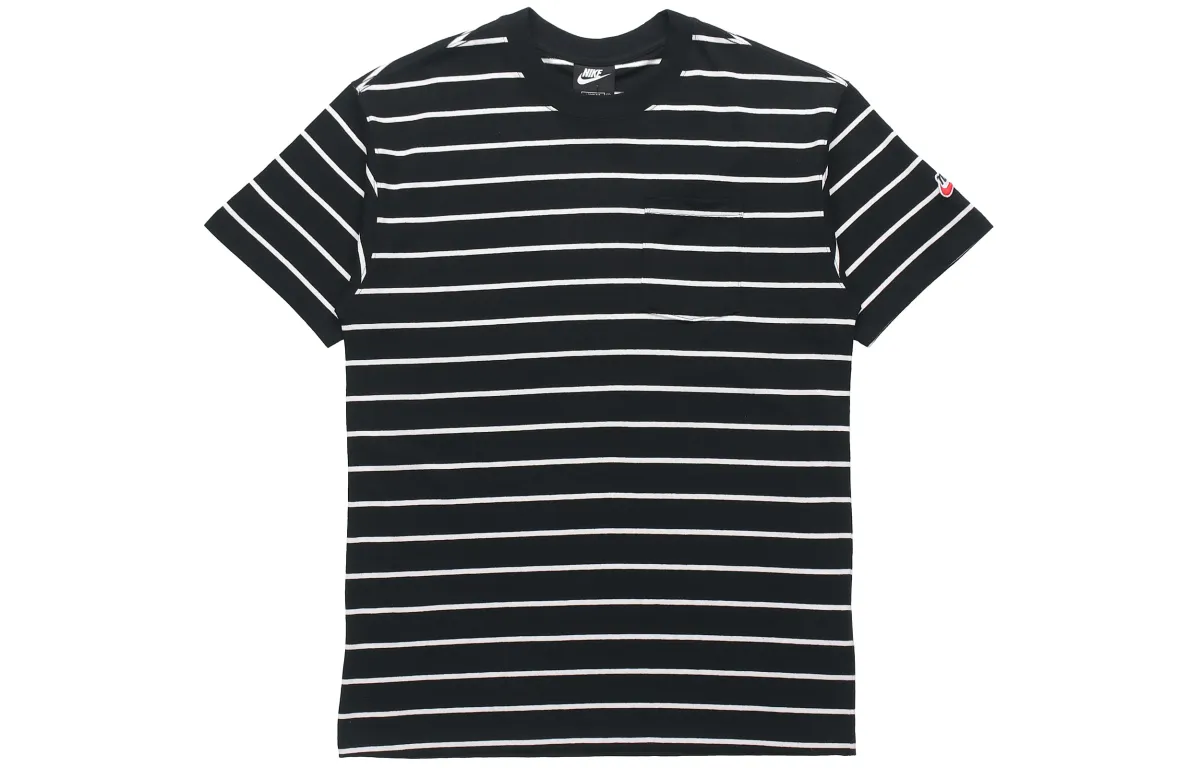 Nike T-Shirts Men's Black Crew Neck Moderate Straight Fit