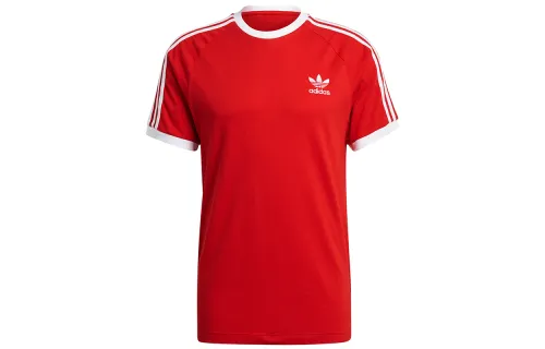 Adidas Originals 3 Stripes T Shirt Men's Light Scarlet