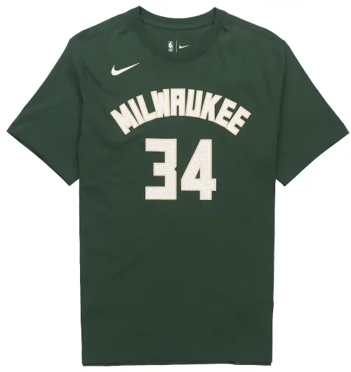 Nike Basketball sports letters and numbers with a round collar, retro football uniform, green T-shirt