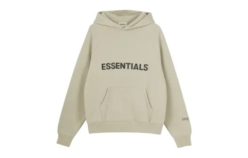 Fear Of God Essentials FW20 Hoodie Moss Pullover Letter Hooded Fleece Lined American Sweatshirt Fall Men's Moss