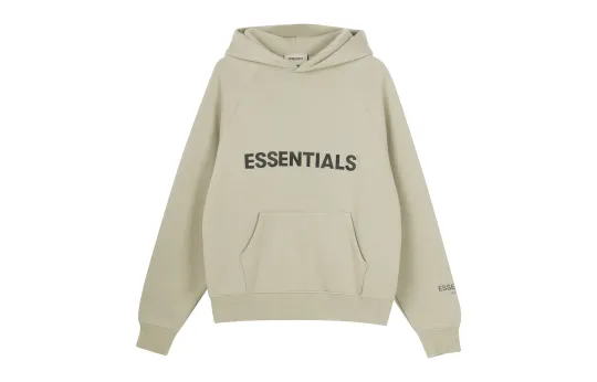 Fear Of God Essentials FW20 Hoodie Moss Pullover Letter Hooded Fleece Lined American Sweatshirt Fall Men's Moss