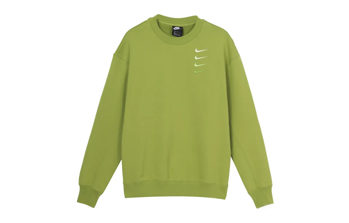 Nike Sweatshirts Men's Pear Green Crew Neck Moderate Regular