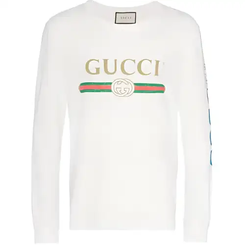 GUCCI T Shirts Men's White Crew Neck Moderate Straight Fit
