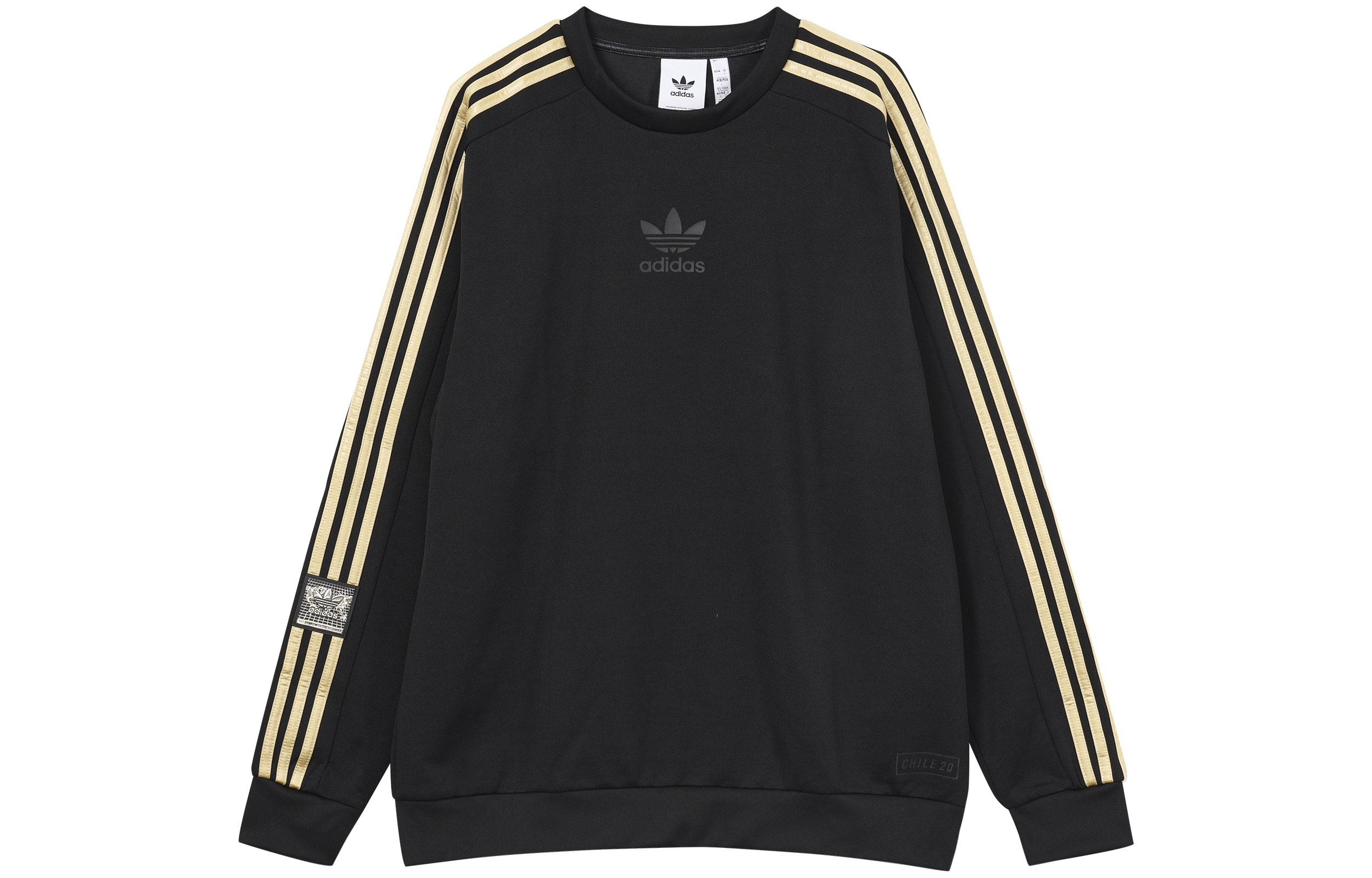 Adidas Originals Chile 20 Crew Sweatshirts Men's Black Crew Neck Moderate Regular