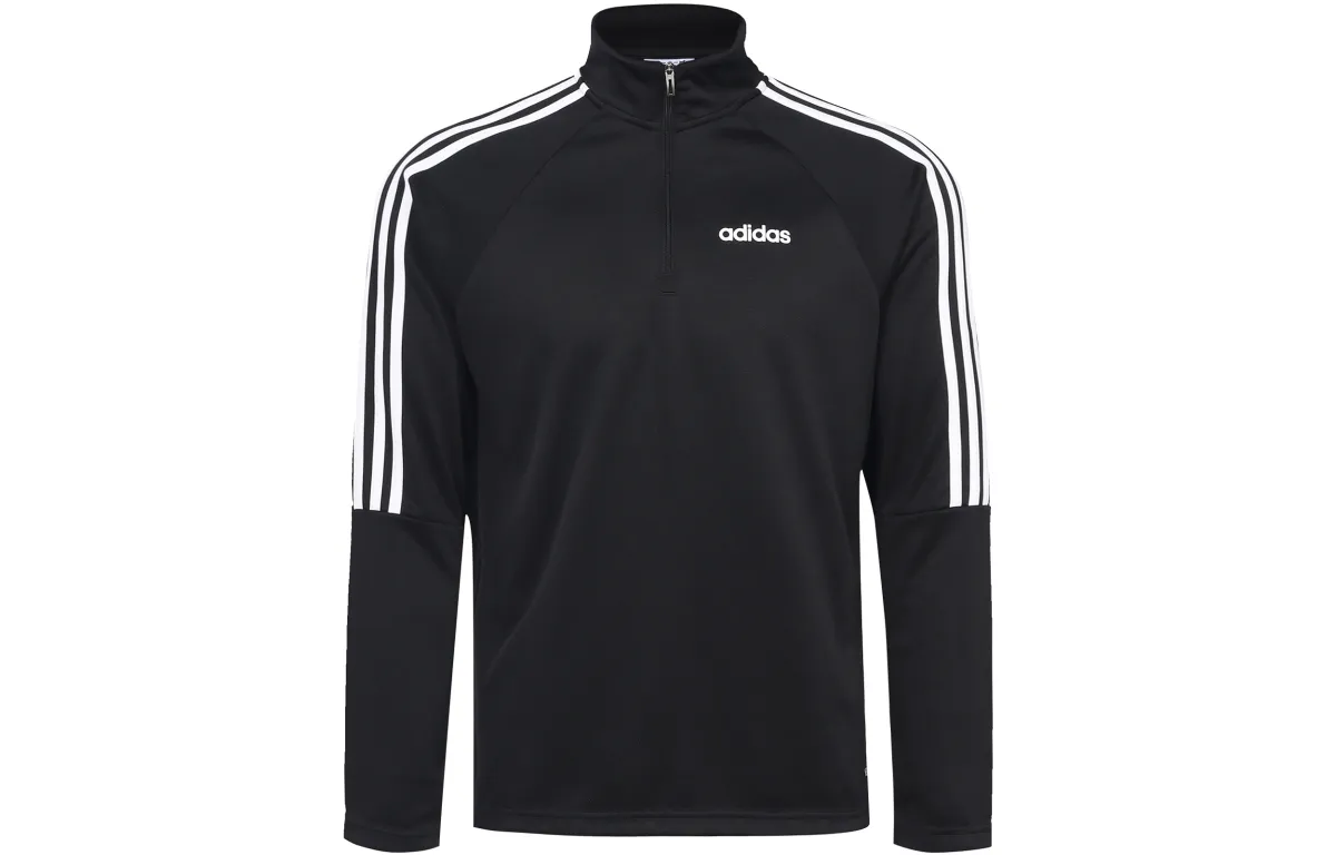 Adidas Sweatshirts Men's Black Stand Collar Moderate Regular