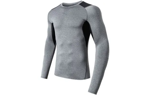 Anta Straight Fit Long Sleeved T Shirt Men's Gray