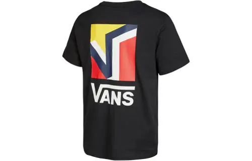 Vans T Shirts Men's Black Crew Neck Moderate Straight Fit
