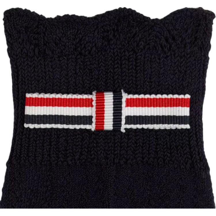 THOM BROWNE· Crew Socks Women’s 1 Pack Marine Blue