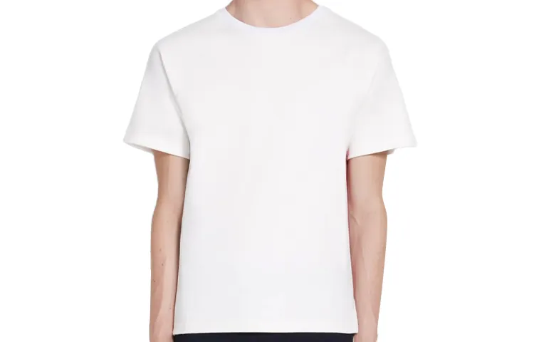 THOM BROWNE T Shirts Men's White Crew Neck Moderate Straight Fit