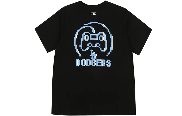 MLB T-Shirts Unisex Black Crew Neck Moderate