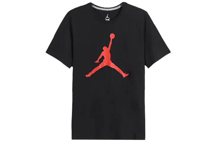 Jordan T-Shirts Men's Black Crew Neck Moderate
