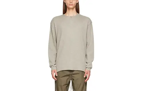 Fear Of God Essentials Dinosaur Series T Shirts Men's Gray Crew Neck Moderate Straight Fit