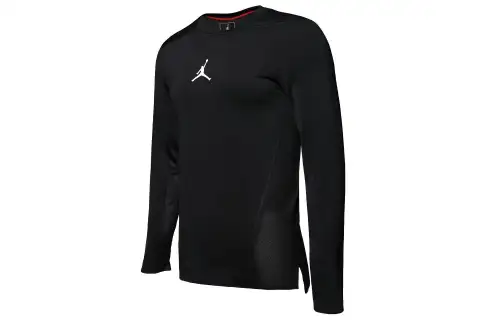 Jordan Flight T Shirts Men's Black Crew Neck Moderate Straight Fit