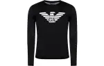 EMPORIO ARMANI Armani FW21 cotton printed long-sleeved T-shirt men's black