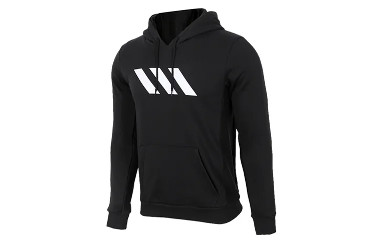 Adidas Sweatshirts Men's Black Hooded Moderate Regular