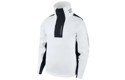 Jordan Sweatshirts Men's White Stand Collar Moderate Regular