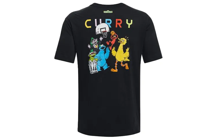 Under Armour Curry X Sesame Street T Shirt Men's Black
