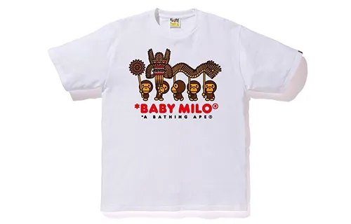A BATHING APE Bape T Shirts Unisex Crew Neck Moderate Straight Fit