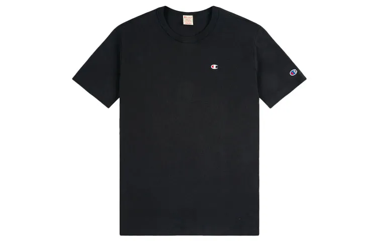Champion Logo Embroidered Crewneck T Shirt