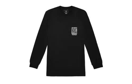Vans T Shirts Men's Black Crew Neck Moderate Straight Fit